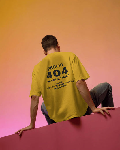 BYCADS "404 HUMAN NOT FOUND" Oversized Graphic Tee