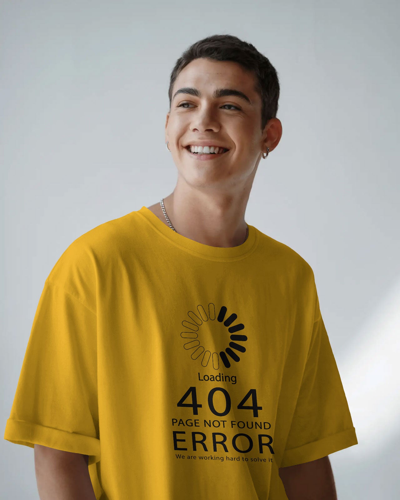 BYCADS "404 HUMAN NOT FOUND" Oversized Graphic Tee