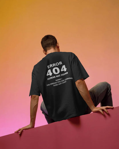 BYCADS "404 HUMAN NOT FOUND" Oversized Graphic Tee