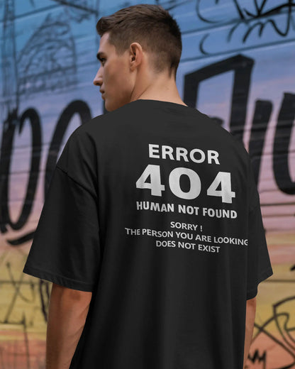 BYCADS "404 HUMAN NOT FOUND" Oversized Graphic Tee