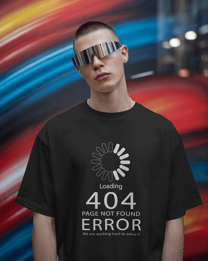 BYCADS "404 HUMAN NOT FOUND" Oversized Graphic Tee