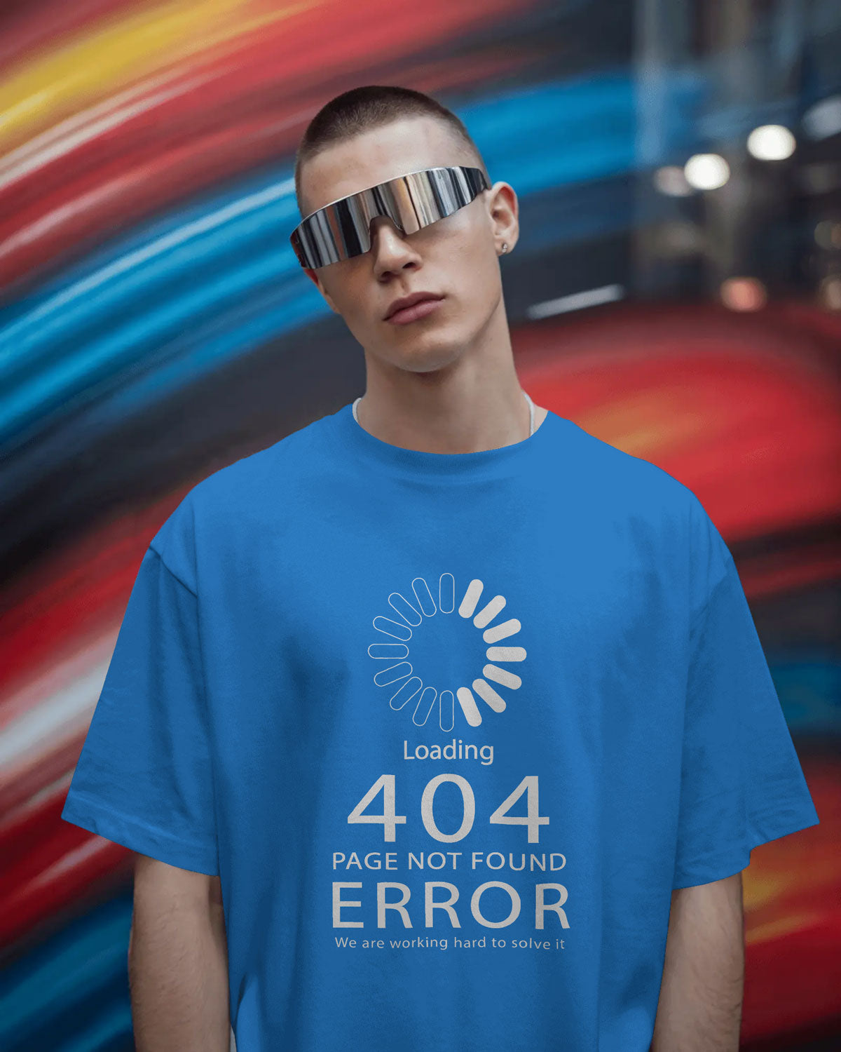BYCADS "404 HUMAN NOT FOUND" Oversized Graphic Tee