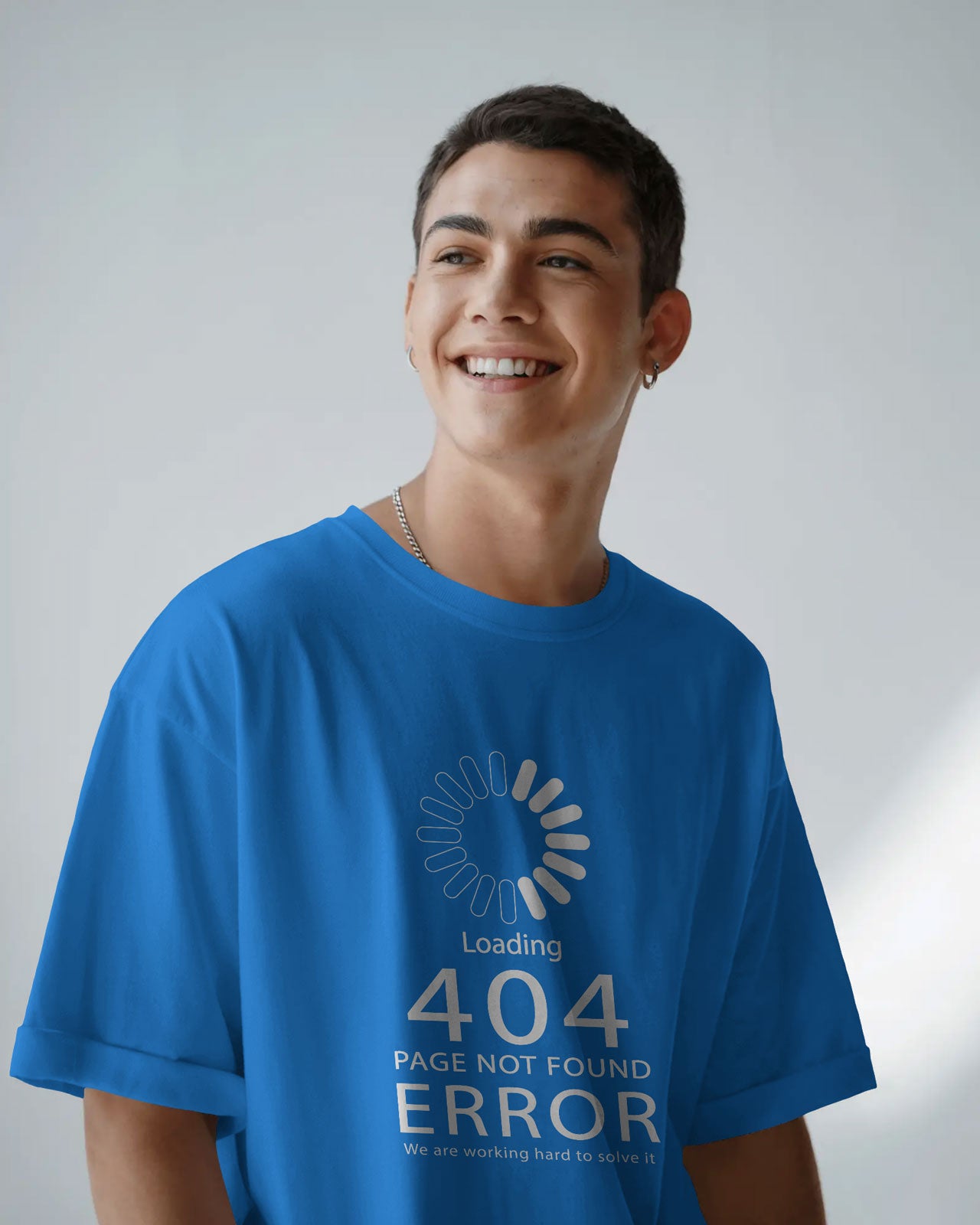 BYCADS "404 HUMAN NOT FOUND" Oversized Graphic Tee