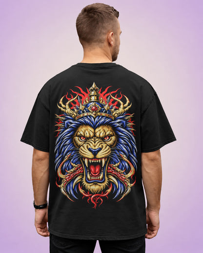 BYCADS Black Oversized T-Shirt | 100% Cotton 240 GSM Heavyweight Streetwear Tee | Premium Drop Shoulder T-Shirt