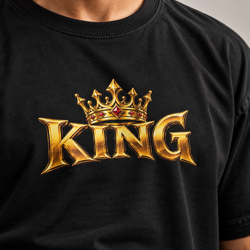 BYCADS Black Oversized T-Shirt | 100% Cotton 240 GSM Heavyweight Streetwear Tee | Premium Drop Shoulder T-Shirt