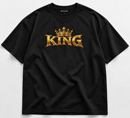 BYCADS Black Oversized T-Shirt | 100% Cotton 240 GSM Heavyweight Streetwear Tee | Premium Drop Shoulder T-Shirt