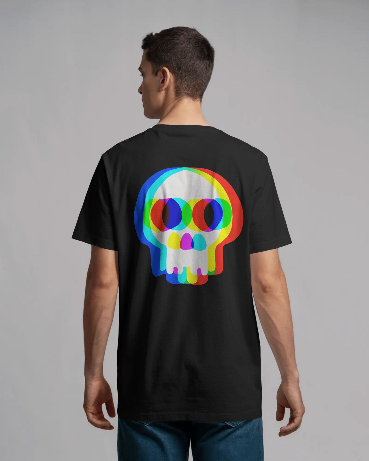 BYCADS Glitch Skull Streetwear Tee – Bold Pixel Identity Drop