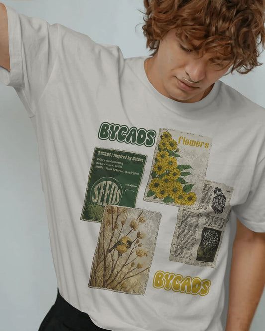 BYCADS Nature Inspired Graphic Oversized T-Shirt – 240 GSM 100% Cotton