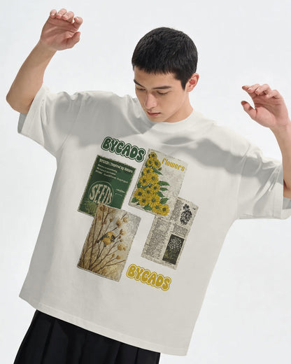 BYCADS Nature Inspired Graphic Oversized T-Shirt – 240 GSM 100% Cotton