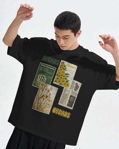 BYCADS Nature Inspired Graphic Oversized T-Shirt – 240 GSM 100% Cotton