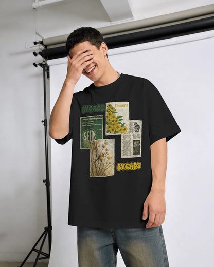 BYCADS Nature Inspired Graphic Oversized T-Shirt – 240 GSM 100% Cotton