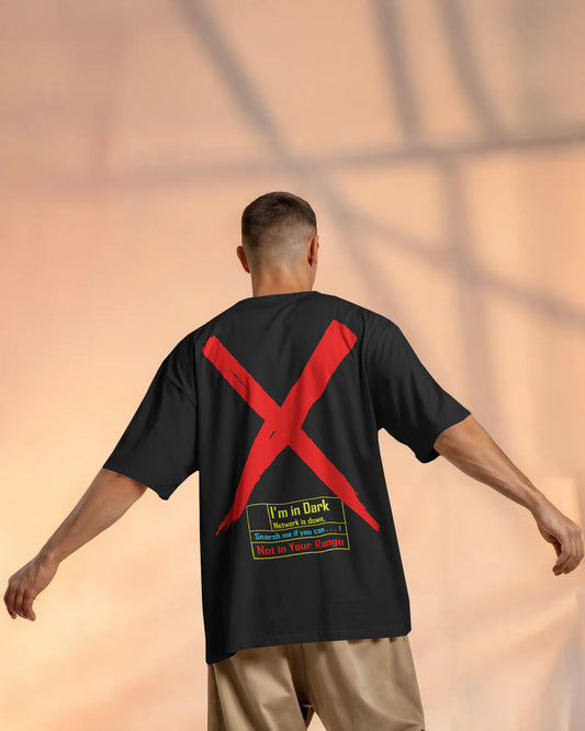 BYCADS Not in Your Range Graphic Oversized T-Shirt | 100% Cotton 240 GSM