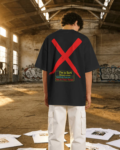 BYCADS Not in Your Range Graphic Oversized T-Shirt | 100% Cotton 240 GSM