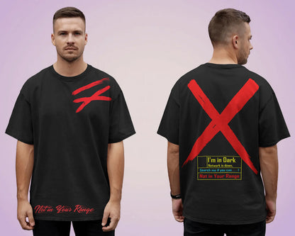 BYCADS Not in Your Range Graphic Oversized T-Shirt | 100% Cotton 240 GSM