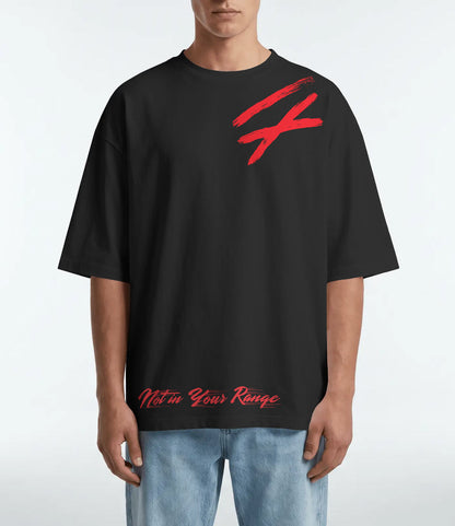 BYCADS Not in Your Range Graphic Oversized T-Shirt | 100% Cotton 240 GSM