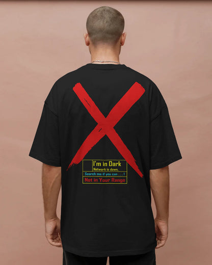 BYCADS Not in Your Range Graphic Oversized T-Shirt | 100% Cotton 240 GSM