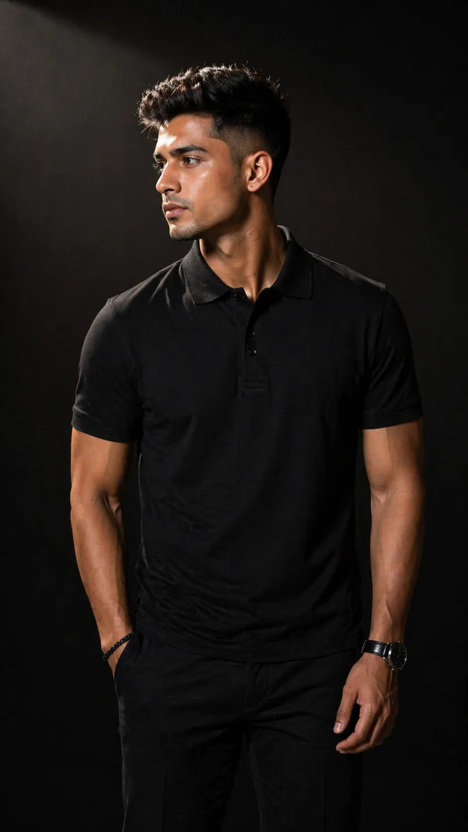 BYCADS Classic Navy Blue Polo T-Shirt – Smart Casual Cotton Essential