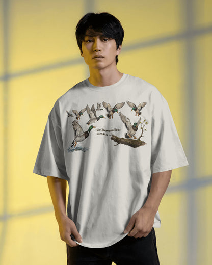 BYCADS Premium Duck Graphic Oversized T-Shirt | Relaxed Drop Shoulder Streetwear
