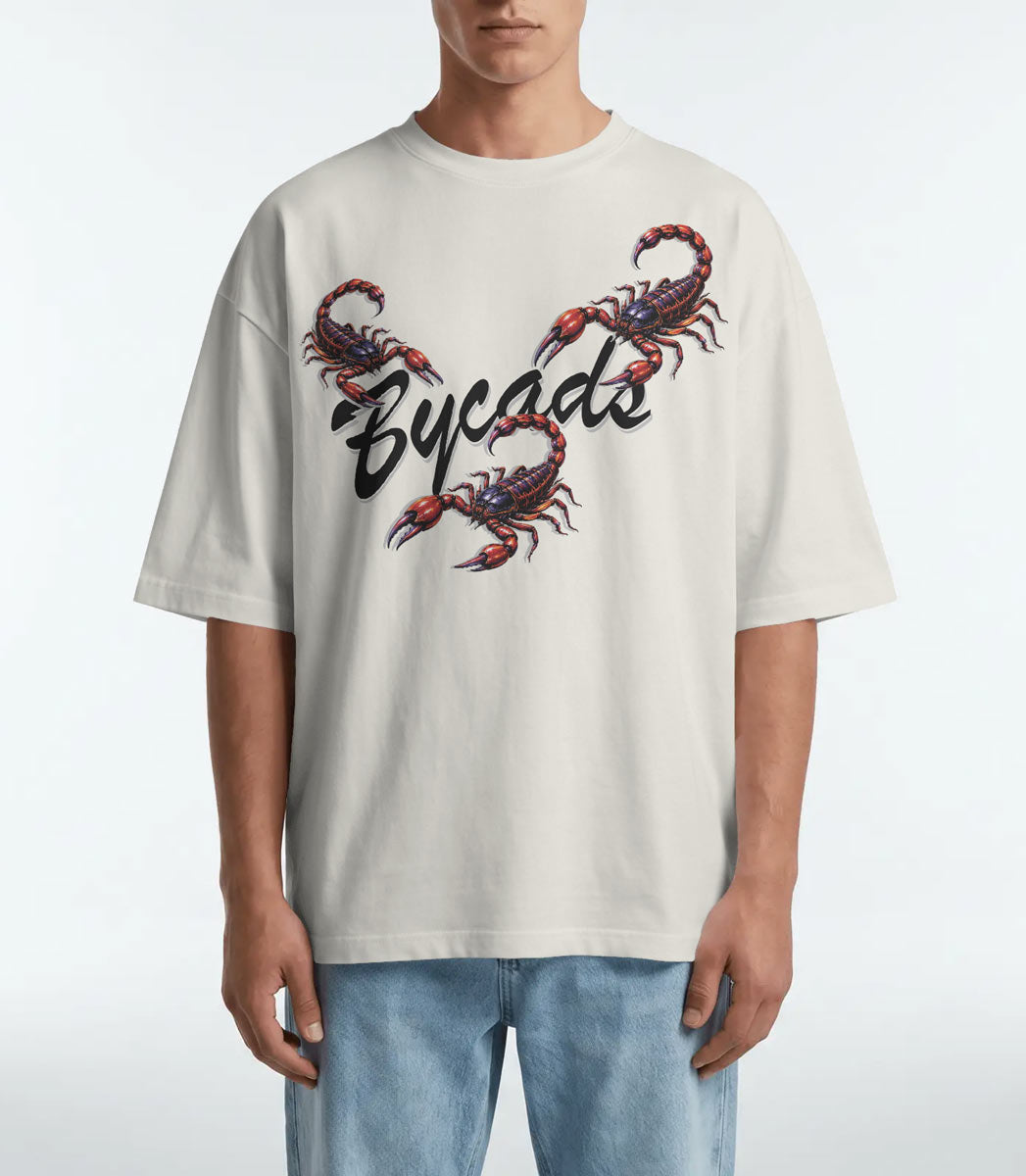 BYCADS Scorpion Graphic Oversized T-Shirt – 100% Cotton 240 GSM  Streetwear T-Shirt | Premium Oversized Fit