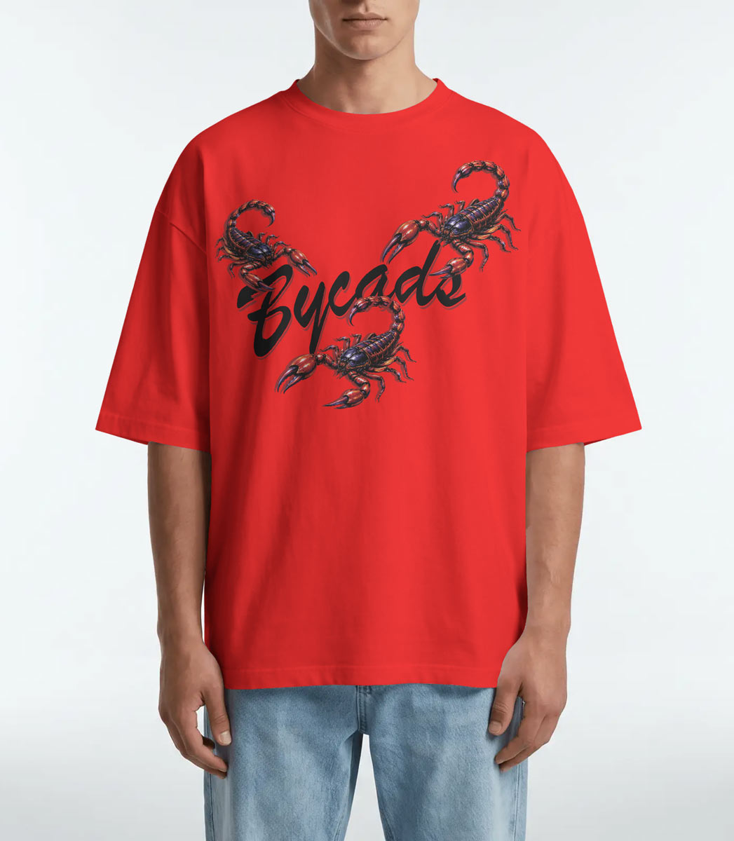 BYCADS Scorpion Graphic Oversized T-Shirt – 100% Cotton 240 GSM  Streetwear T-Shirt | Premium Oversized Fit