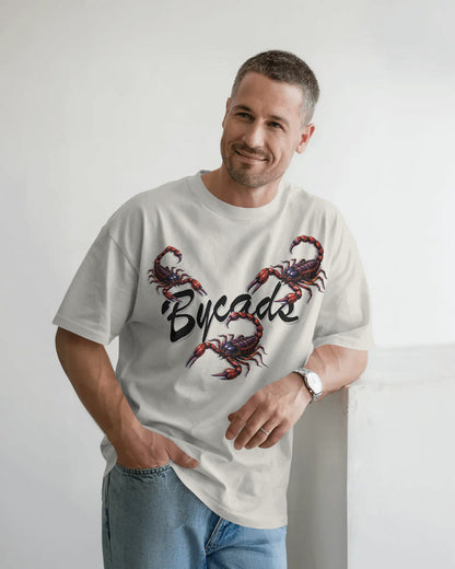 BYCADS Scorpion Graphic Oversized T-Shirt – 100% Cotton 240 GSM  Streetwear T-Shirt | Premium Oversized Fit