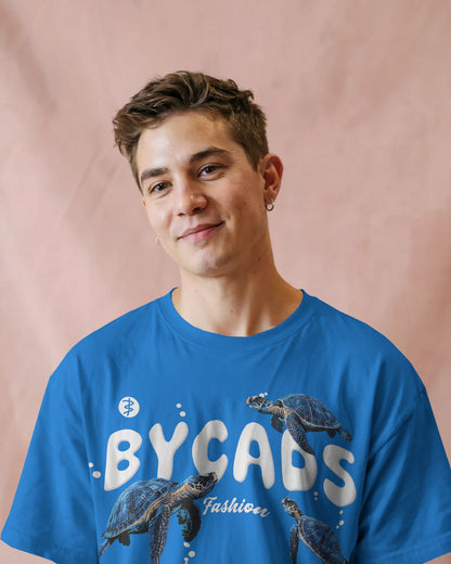 BYCADS Turtle Fashion Oversized T-Shirt – 240 GSM | 100% Cotton