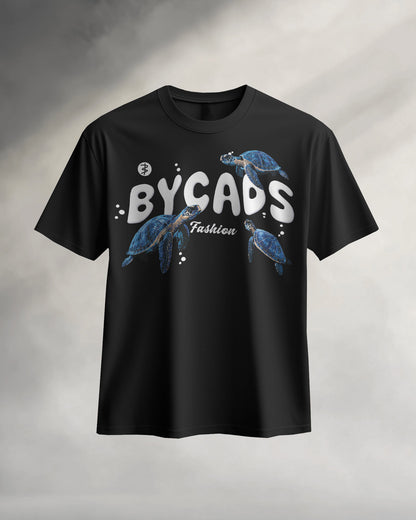 BYCADS Turtle Fashion Oversized T-Shirt – 240 GSM | 100% Cotton