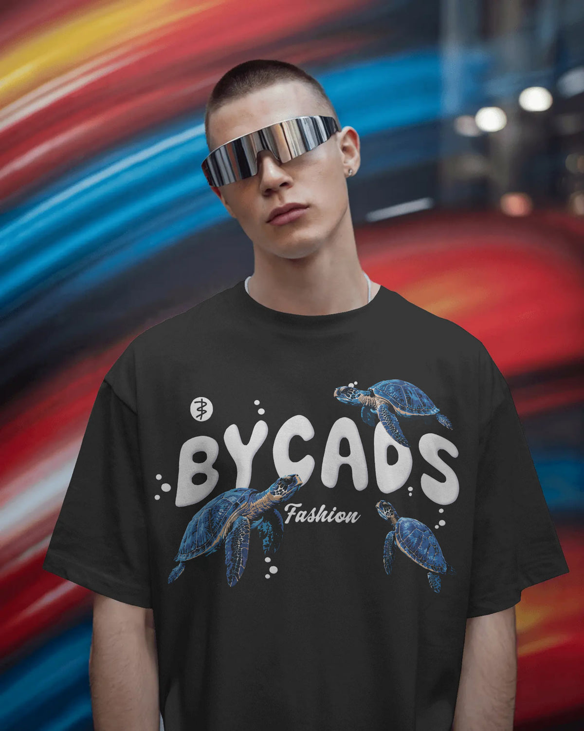 BYCADS Turtle Fashion Oversized T-Shirt – 240 GSM | 100% Cotton