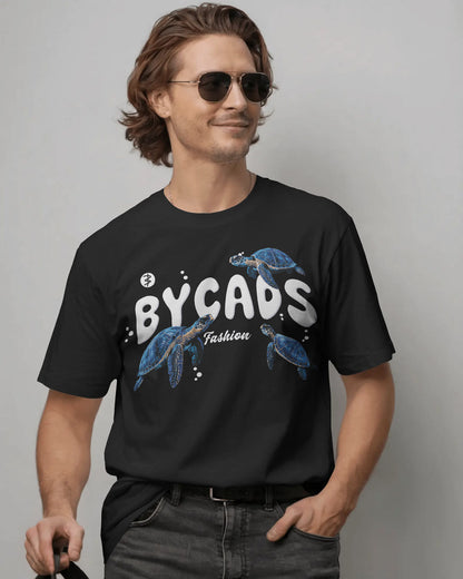 BYCADS Turtle Fashion Oversized T-Shirt – 240 GSM | 100% Cotton