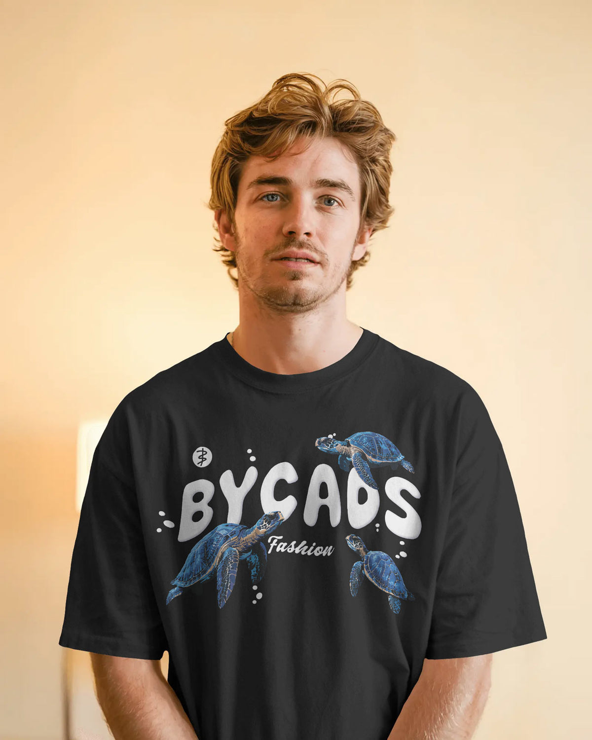 BYCADS Turtle Fashion Oversized T-Shirt – 240 GSM | 100% Cotton