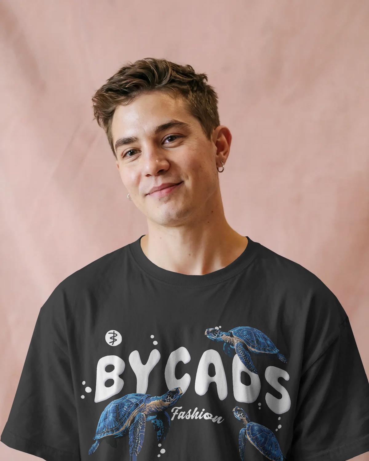 BYCADS Turtle Fashion Oversized T-Shirt – 240 GSM | 100% Cotton