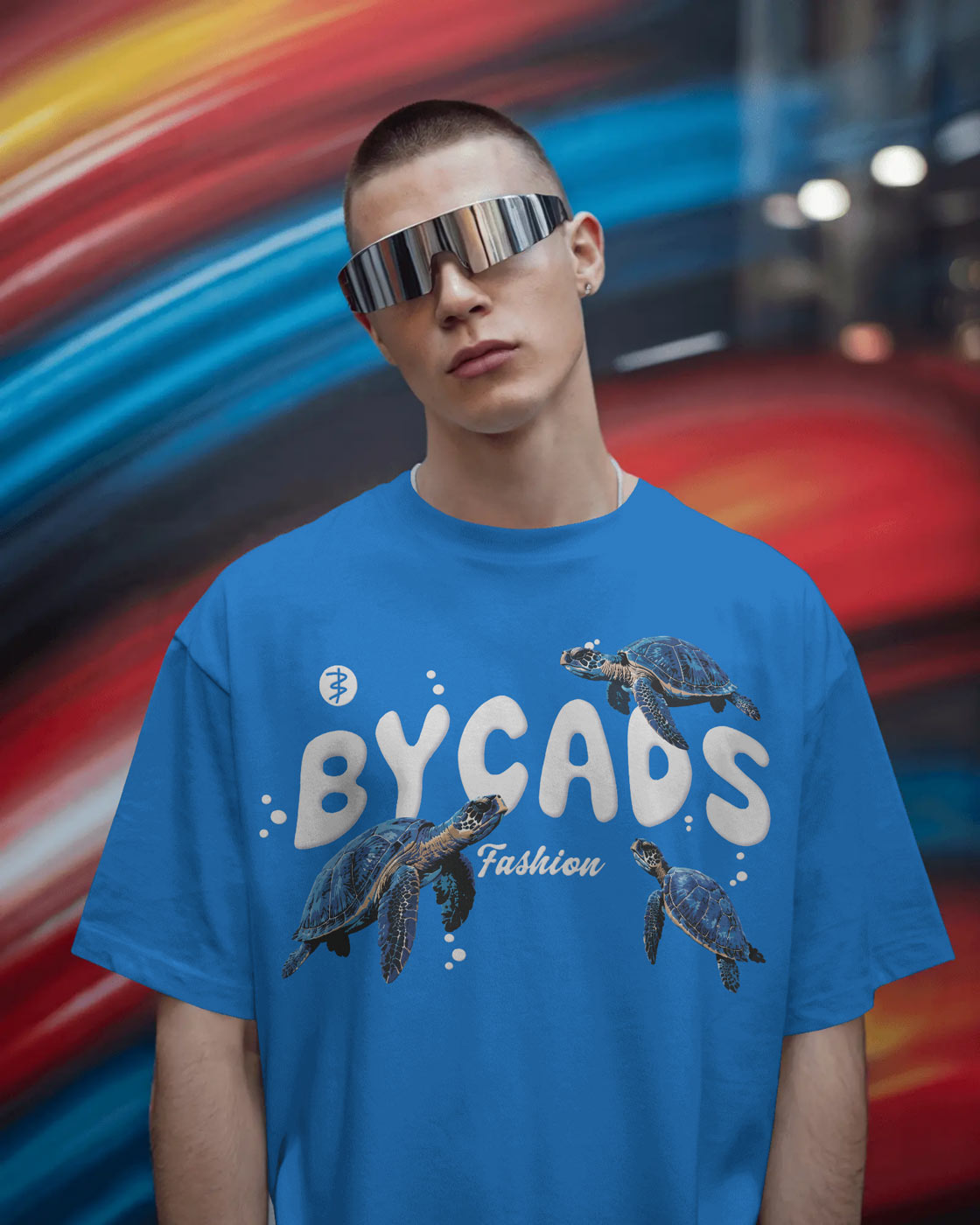 BYCADS Turtle Fashion Oversized T-Shirt – 240 GSM | 100% Cotton