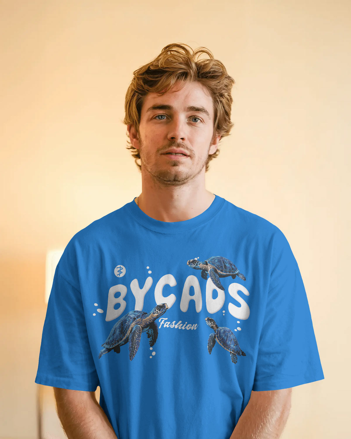 BYCADS Turtle Fashion Oversized T-Shirt – 240 GSM | 100% Cotton