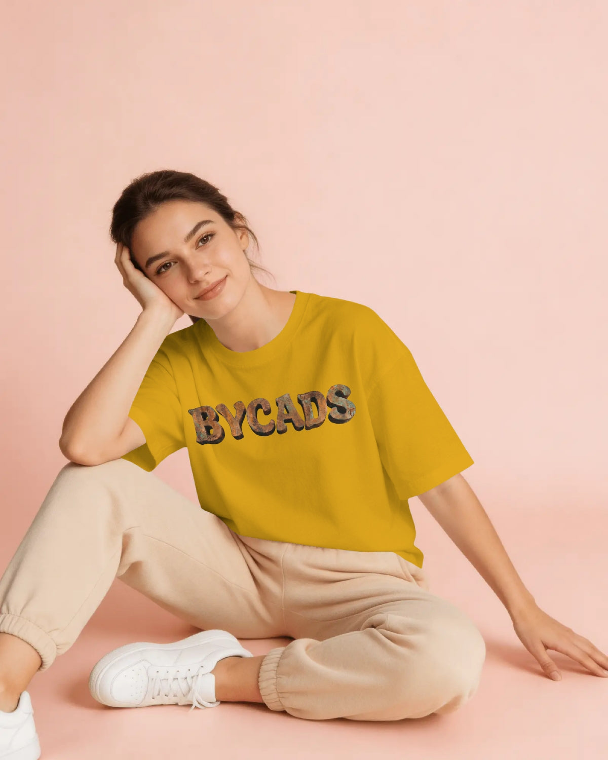 BYCADS Unisex Oversized Graphic T-Shirt – 100% Cotton Drop Shoulder Relaxed Fit Streetwear T-shirt