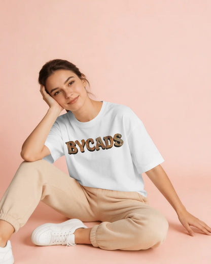 BYCADS Unisex Oversized Graphic T-Shirt – 100% Cotton Drop Shoulder Relaxed Fit Streetwear T-shirt