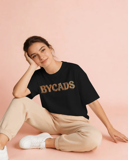 BYCADS Unisex Oversized Graphic T-Shirt – 100% Cotton Drop Shoulder Relaxed Fit Streetwear T-shirt