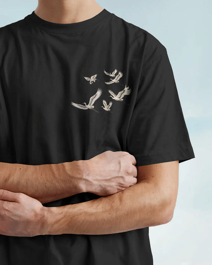 BYCADS "Flight of Kings" Black Oversized Graphic Streetwear T-Shirt