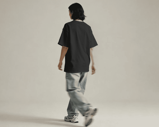 BYCADS Minimal Paris Printed Street Style Oversized Cotton Blend T-shirt