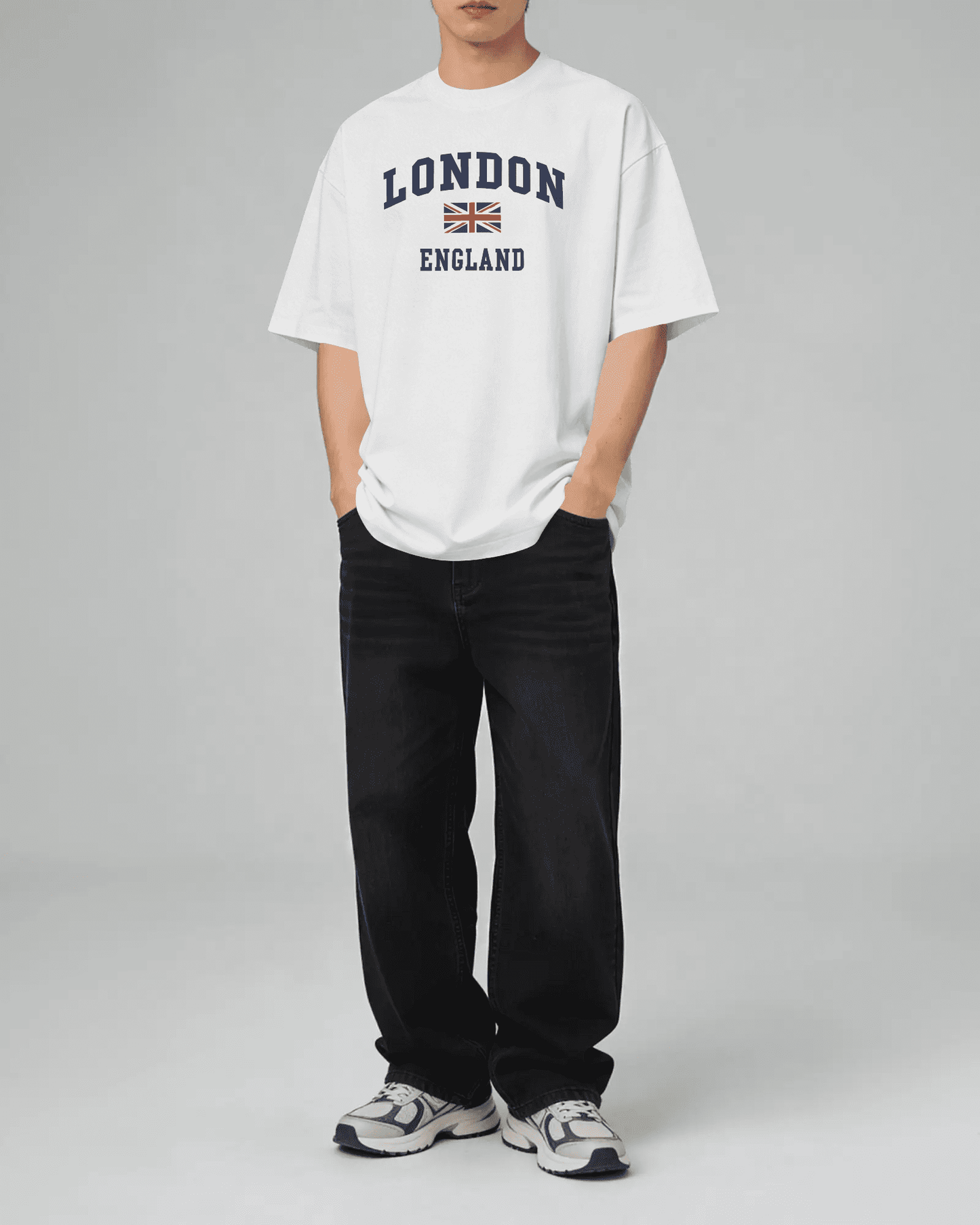 Bycads London England Oversized Graphic T-Shirt | Casual Streetwear Travel T-shirt