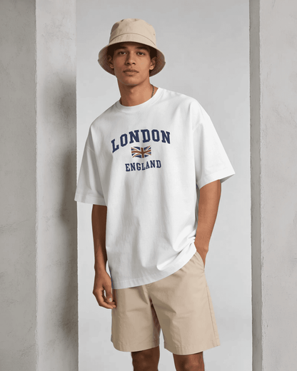 Bycads London England Oversized Graphic T-Shirt | Casual Streetwear Travel T-shirt