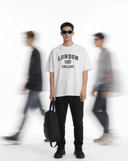 Bycads London England Oversized Graphic T-Shirt | Casual Streetwear Travel T-shirt