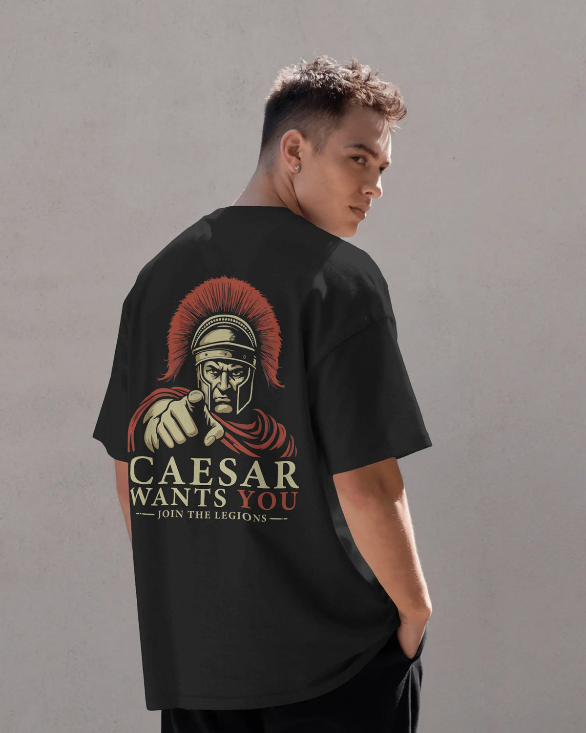 Caesar's Call Graphic Oversized T-Shirt for Men
