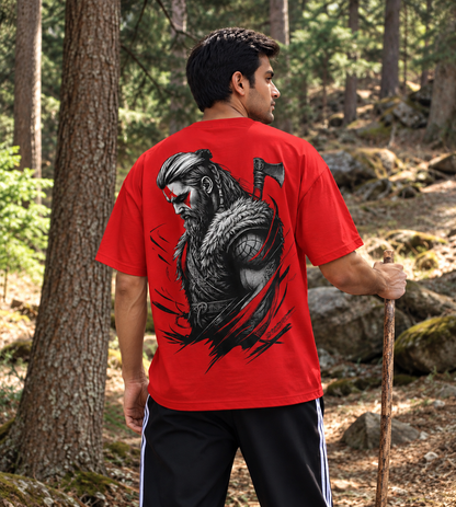 “The Viking’s Wrath” Oversized Warrior T-shirt By Bycads