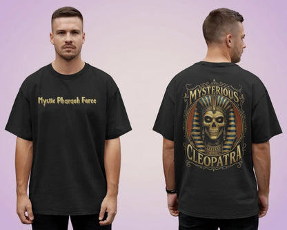 Cleopatra mystery Oversized T-Shirt – Gothic Egyptian Streetwear by Bycads