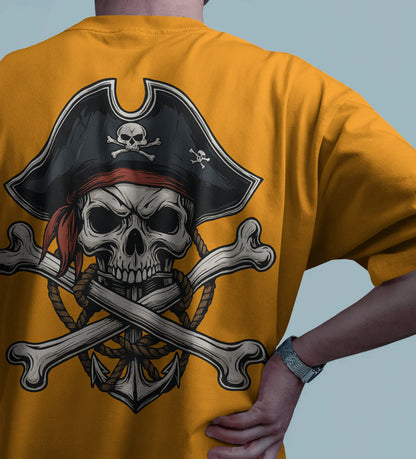Crossbones Pirate Skull Oversized T-Shirt – Bycads Street Series Drop