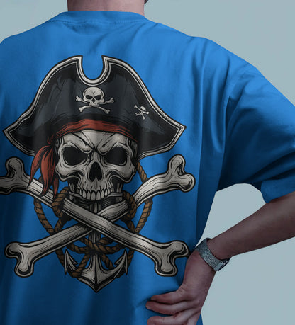 Crossbones Pirate Skull Oversized T-Shirt – Bycads Street Series Drop