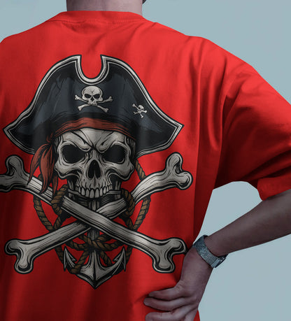 Crossbones Pirate Skull Oversized T-Shirt – Bycads Street Series Drop