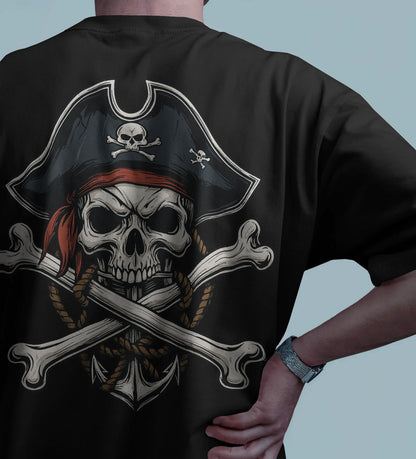 Crossbones Pirate Skull Oversized T-Shirt – Bycads Street Series Drop