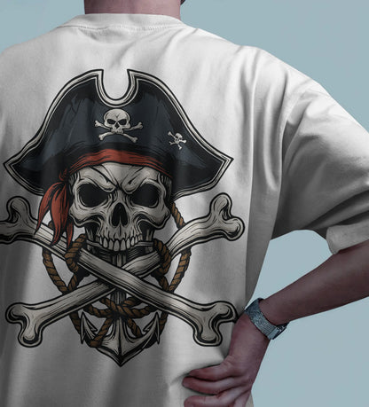 Crossbones Pirate Skull Oversized T-Shirt – Bycads Street Series Drop