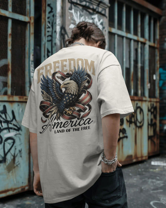 Freedom Eagle Oversized T-Shirt – Bycads Streetwear